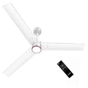Luker Jvluker USA Crown Glow 32W 340rpm White & Copper 5 Star 3 Blade BLDC Ceiling Fan with Remote & 3 Years Warranty, Sweep: 1200 mm