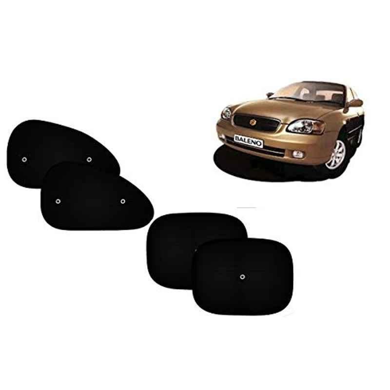 Auto Pearl 4 Pcs PVC & Mesh Black Window Side Sun Shade Set for Maruti Suzuki Baleno, Curtain_Chipkoo_4_Baleno