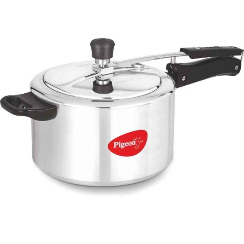 Pigeon Calida Classic 5L Aluminium Silver Induction Bottom Pressure Cooker with Inner Lid by Stovekraft, 147
