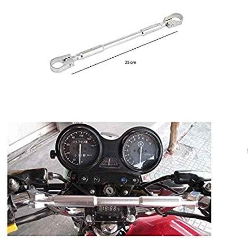 AOW Handlebar Cross Bar Steering Wheel Strength Lever Bar (Silver) for Honda Dream Yuga