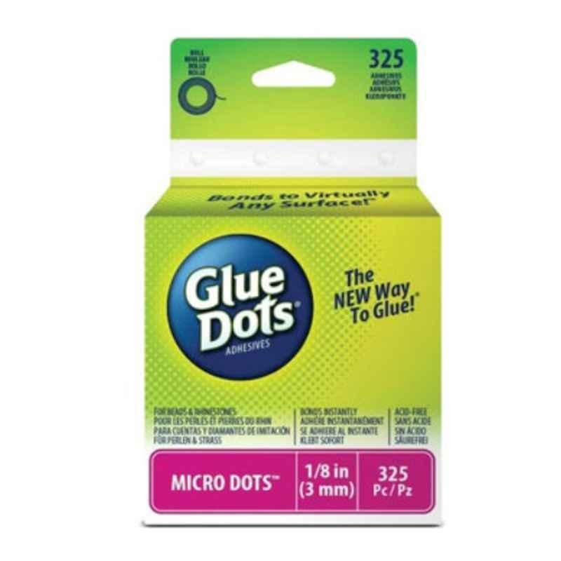 Glue Dots 0.125 inch Clear Micro Dots Roll (Pack of 325)