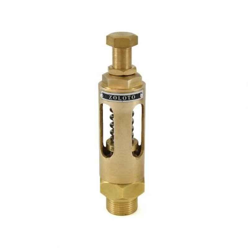 Zoloto 20mm Bronze Open Discharge Screwed Spring Loaded Safety Relief Valve, 1094