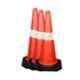 Rahul Professionals PVC Red Road Traffic Cone with Reflective Strips (Pack of 4)