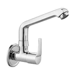 Ruhe Euphoria Brass Sink Cock with Swivel Spout with Wall Flange, 11-0412