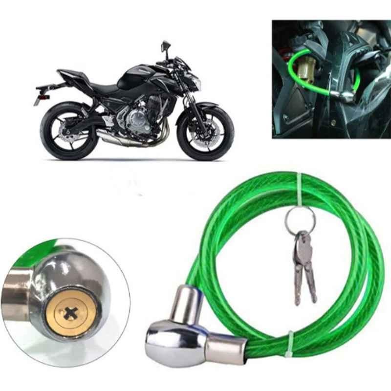 Auto Pearl PVC & Plastic Green Heavy Duty Cable Lock for Z650, 362
