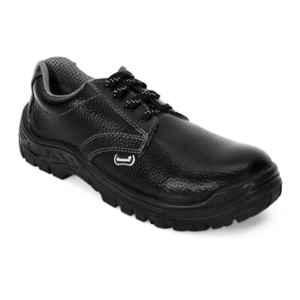 Komico Xpert Synthetic Leather Metal Toe Black Safety Shoes, Size: 9