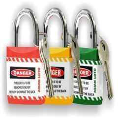 Asian Loto Regular Red, Yellow & Green Shackle Jacket Padlock, ALC-LPR-RYG (Pack of 3)