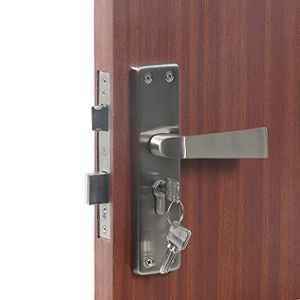 Homexpert CRZ Stainless Steel Satin Finish Round Plate Heavy Duty Mortise Door Lock Set