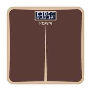 Venus 180kg Tempered Glass Brown Electronic Digital Body Weight Machine with LCD Display, EPS-8199