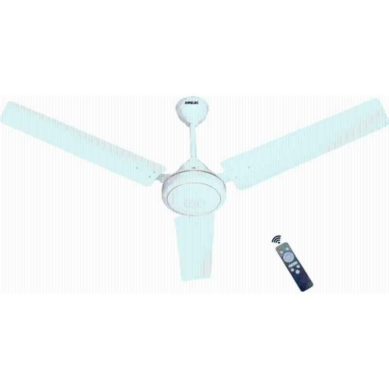 Airelec Gloria Helium 28W 350rpm 5 Star 3 Blade 0.5W LED BLDC Ceiling Fan with Remote & 2 Years Warranty Sweep: 1200 mm, White, AIRCFH1