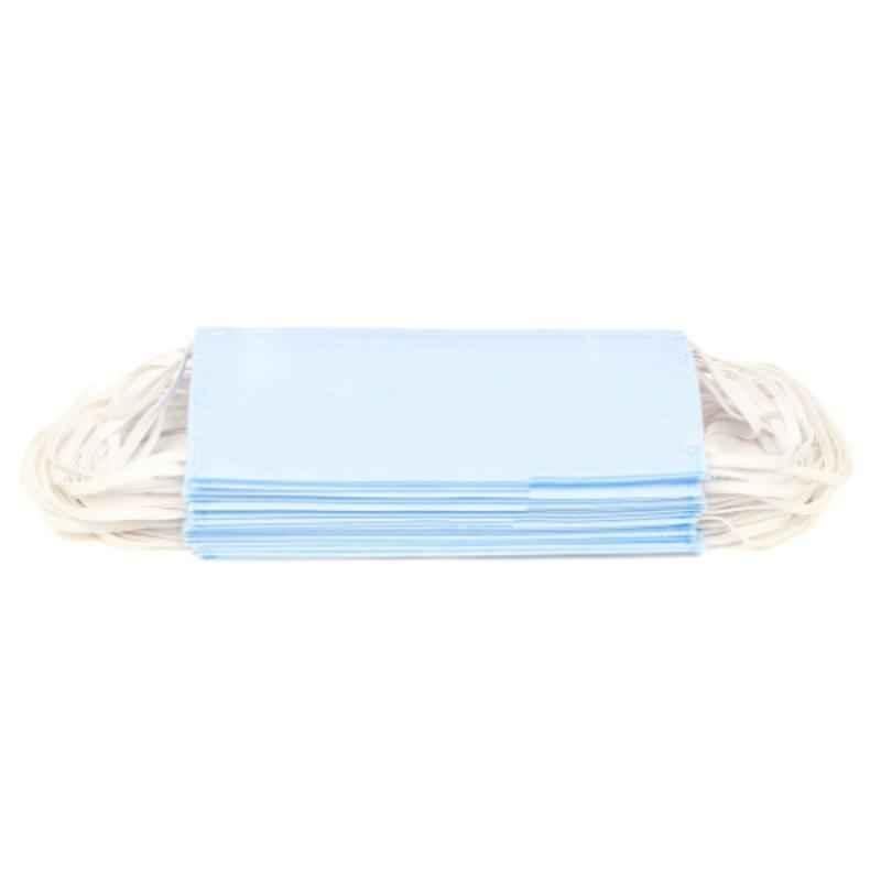 Bonjourretail 3 Ply Non-Woven Disposable Dust Proof Surgical Face Mouth Mask with Nose Pin, BT4002 (Pack of 50)
