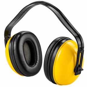 Udyogi ET 20 Polyurethane Yellow & Black Head Mounted Ear Muff with 360 Degree Rotatable Cup & Length Adjustable Headband (Pack of 10)
