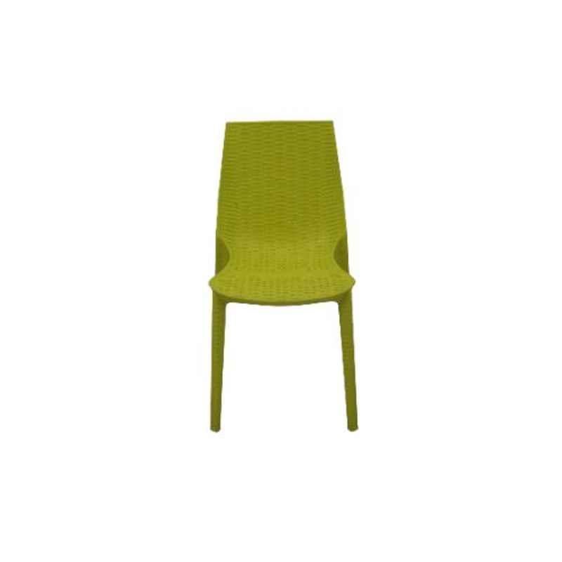 Supreme Lumina Premium Plastic Lemon Yellow Chair without arm (Pack of 2)