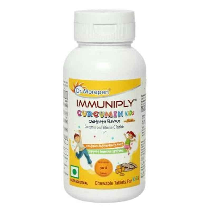 Dr. Morepen 50 Pcs Turmeric Curcumin Chewable Tablets & Vitamin C, Immunity Booster