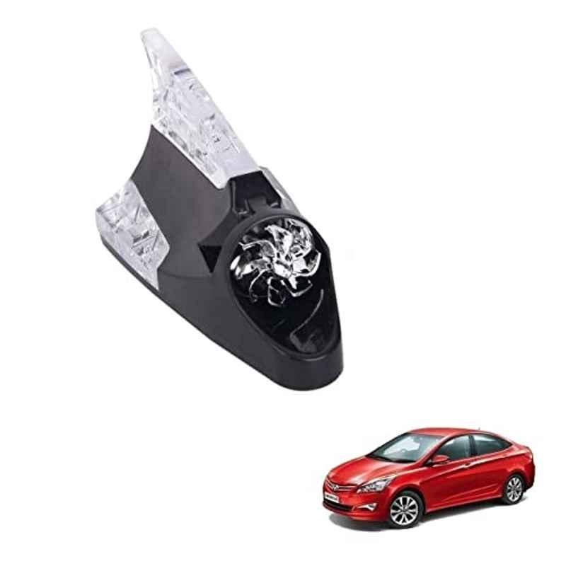 Kozdiko Black Auto Wind Power LED Light Shark Fin Car Antenna for Hyundai Fluidic Verna 4s