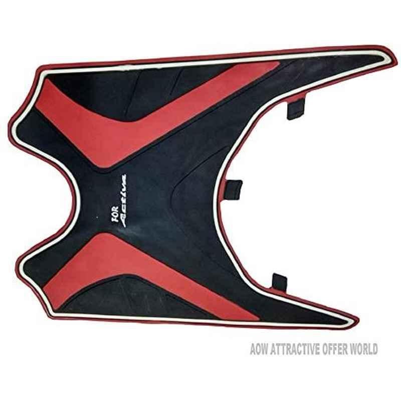 Meenu Arts Tow Wheeler Foot Mat (Red) Type-12 for Honda Activa 4G