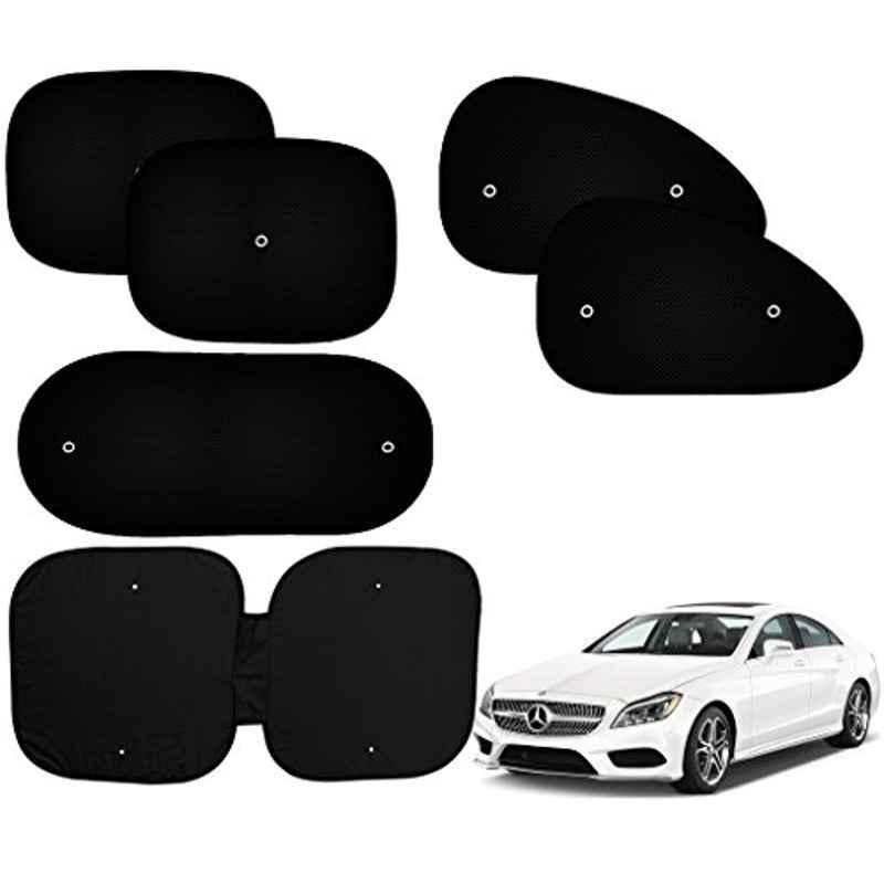 Auto Pearl 6 Pcs PVC & Mesh Black Window, Front & Rear Sun Shade Set for Mercedes Benz CLS-Class