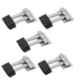 Nixnine 3 inch Stainless Steel Floor Dual Rod Door Stopper with Rubber, HVY_A-529_3PS (Pack of 3)