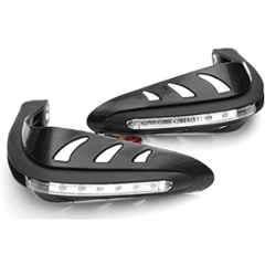 AOW Motorcycle Handguards with Led Light for 7/8 inch Grips - 300 * 140 * 110mm (Black) for Honda CBR