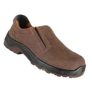 Zain Safety ZM BOSTON 82-349 Leather Composite Toe Tan Work Safety Shoes, Size: 7