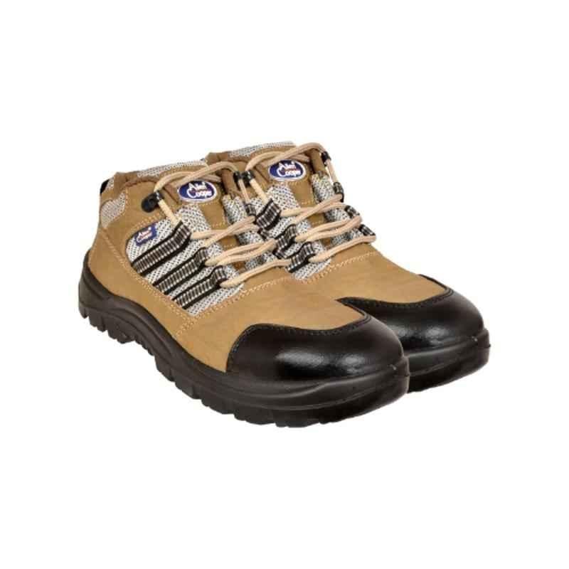Allen Cooper AC 9005 Antistatic Steel Toe Brown Work Safety Shoes, Size: 10