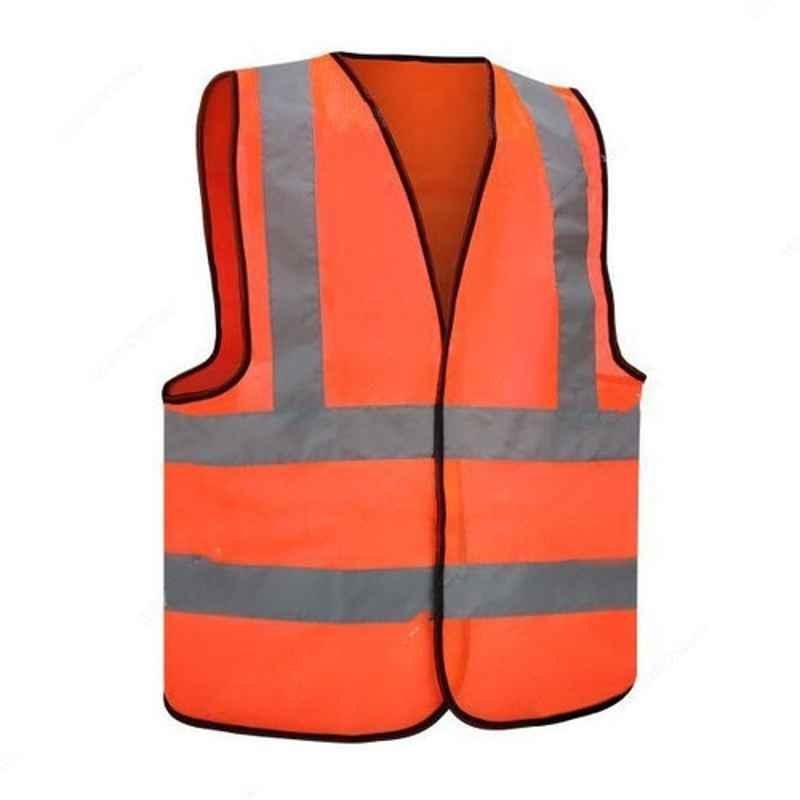 Empiral Shine E108093505 100% Polyester Fluorescent Orange Safety Vest, Size: 2XL