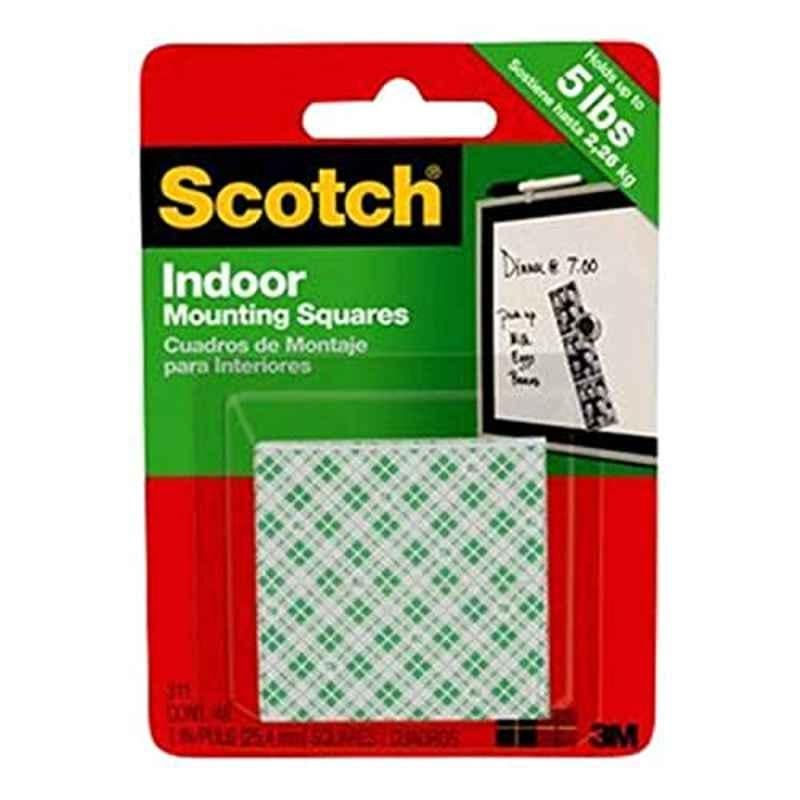 Scotch 311P 1x1 inch Green & White Indoor Mounting Square Tape