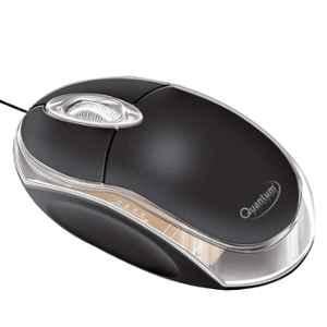 Quantum QHM222 Plastic Black 3 Button Wired Optical Mouse