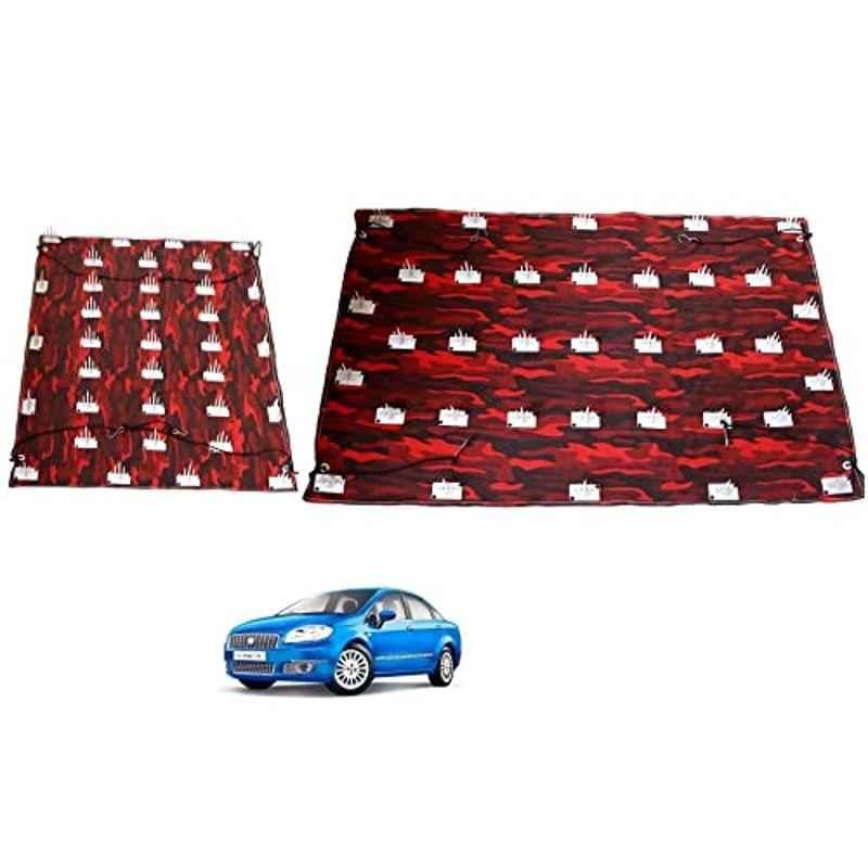Kozdiko 2 Pcs Car Protection Cover Set from Dog & Monkey for Car Roof & Bonnet for Fiat Linea Classic