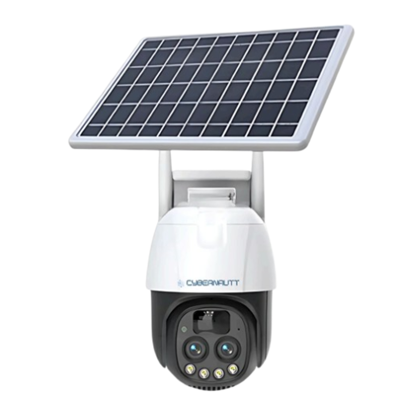 Cybernautt X4O 6MP Dual Lens Full HD PTZ 4G Sim Camera with Colour Night Vision, Human Detect, 10X Zoom, 2 Way Audio & Support SD Upto 256 GB