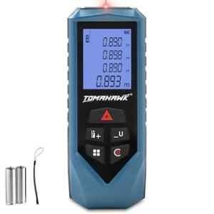 Tomahawk 80m Plastic Blue Laser Distance Meter with Area, Volume & Pythagoras Measurement, TFR 0800
