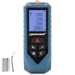 Tomahawk 80m Plastic Blue Laser Distance Meter with Area, Volume & Pythagoras Measurement, TFR 0800