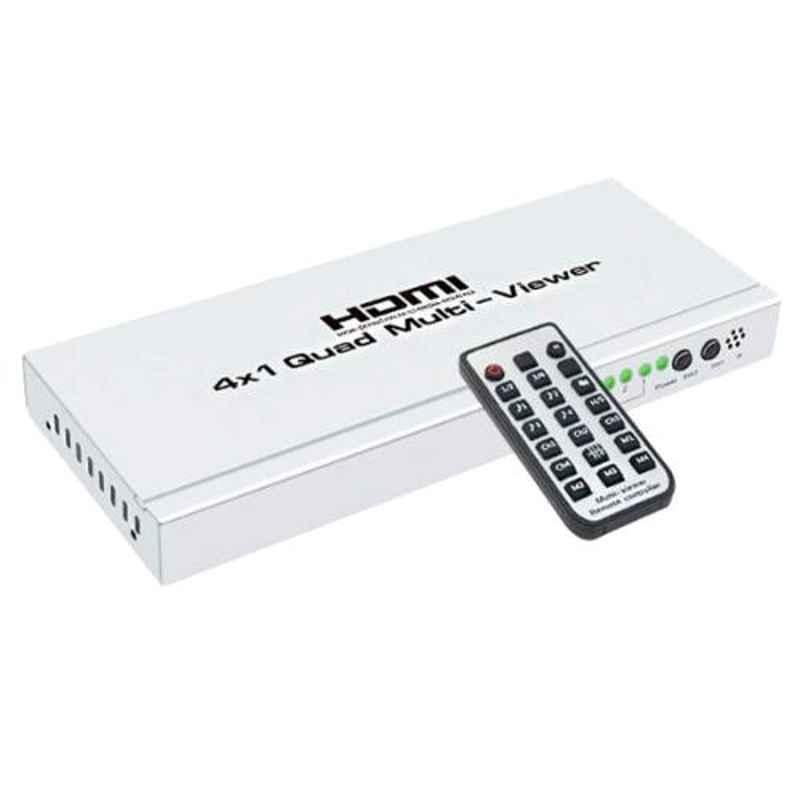Generic 4x1 Quad Multi-Viewer HDMI Splitter with Remote Supports ARC
