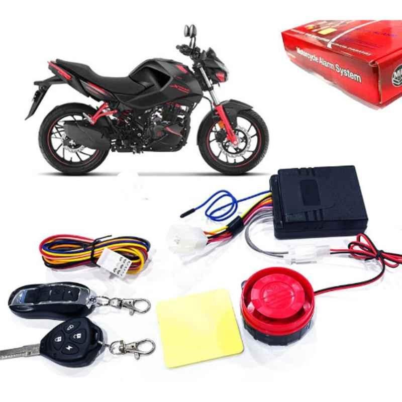 Auto Pearl 12V Black Two-Way Anti Theft Motorcycle Alarm Kit with 2 Pcs Remote for Motocorp Xtreme 160 R