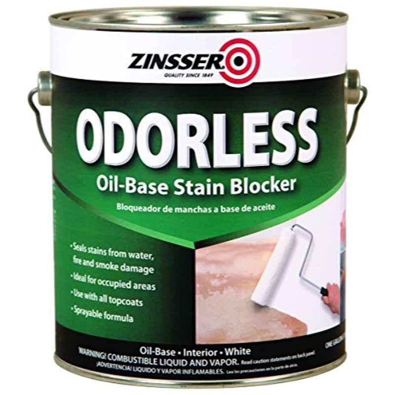 Rust-Oleum Zinsser 1 Gallon White Flat Odorless Oil Base Stain Blocker Primer