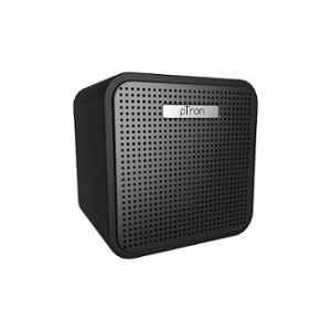 pTron Musicbot Cube 3W 2600mAh Black Portable Alexa Built-In Smart Speaker with Noise Reduction, Echo Cancellation & Aux Support