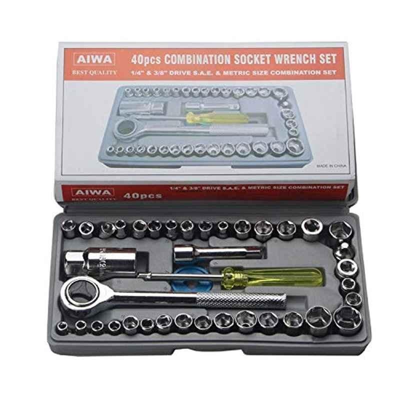 Aiwa 40 Pcs Auto Repair Socket Wrench Tools Set