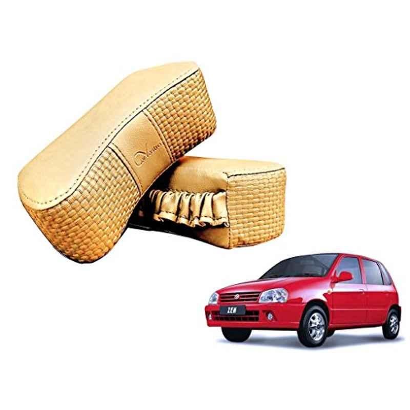 Kozdiko 2 Pcs Memory Foam Beige Luxurious Neck Rest Set for Maruti Zen, koz_14119