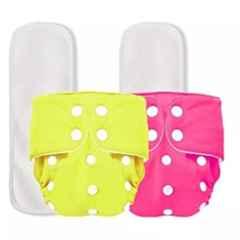 Fastgear Cotton Reusable Baby Diaper with Insert Pad, FG3307, Size: Small
