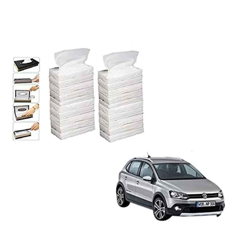 Kozdiko 100 Pulls Dispenser Box Refiller Tissue Paper with 200 Sheets for Volkswagen Polo Cross (Pack of 20)