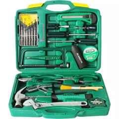 Malfah Enterprises 110122 Green & Silver Domestic Tool KitSet