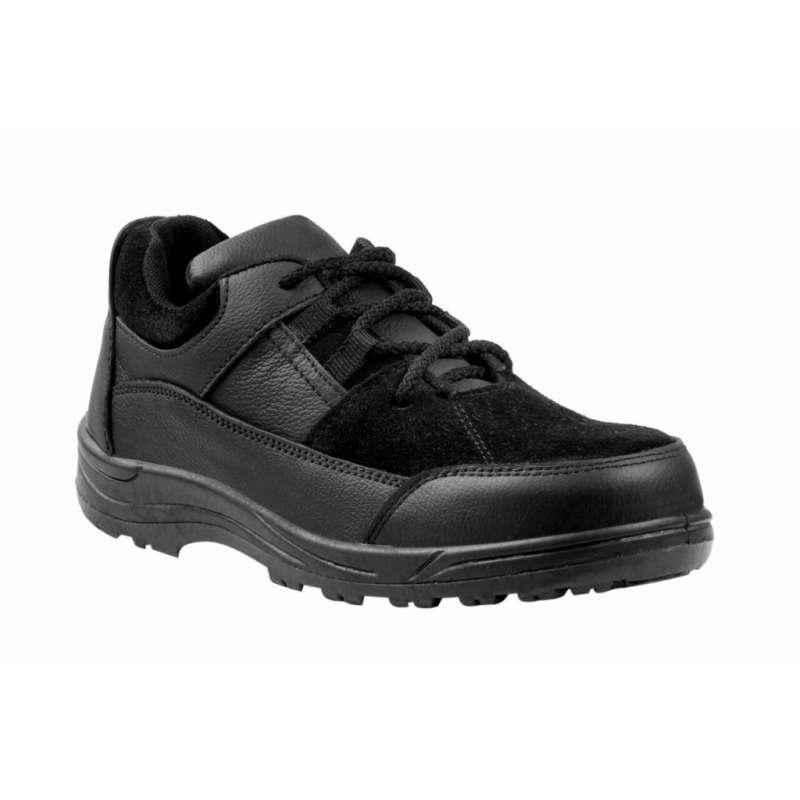 JK Steel JKPI009BK Steel Toe Black Work Safety Shoes, Size: 6
