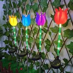 Gigalumi GL-909 6 LED Warm White BIS Approved Solar Tulip Garden Light with 600mAh Battery & 2V Panel