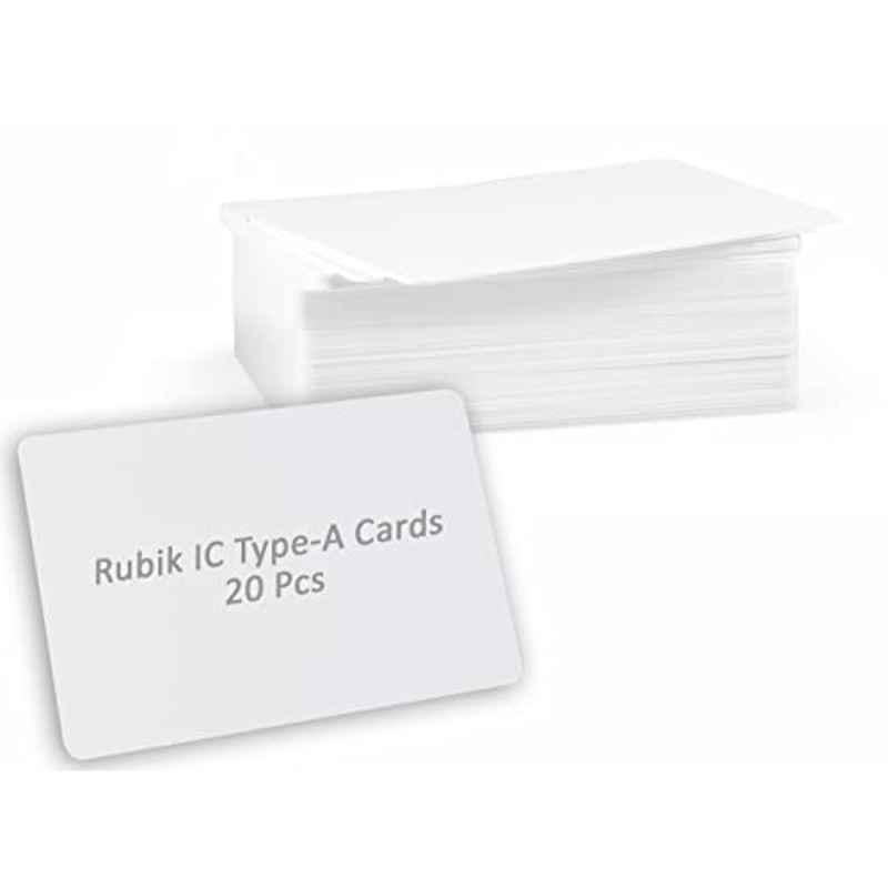 Rubik 10Pcs White Rewritable RFID Coin Blank Tag With Adhesive Sticker Key Card Set