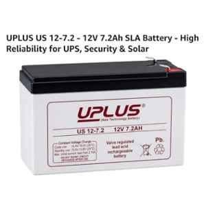 UPLUS US12-7.2 12V 7.2Ah SMF Battery for UPS, Lighting, Spray Pumps & Other Applications