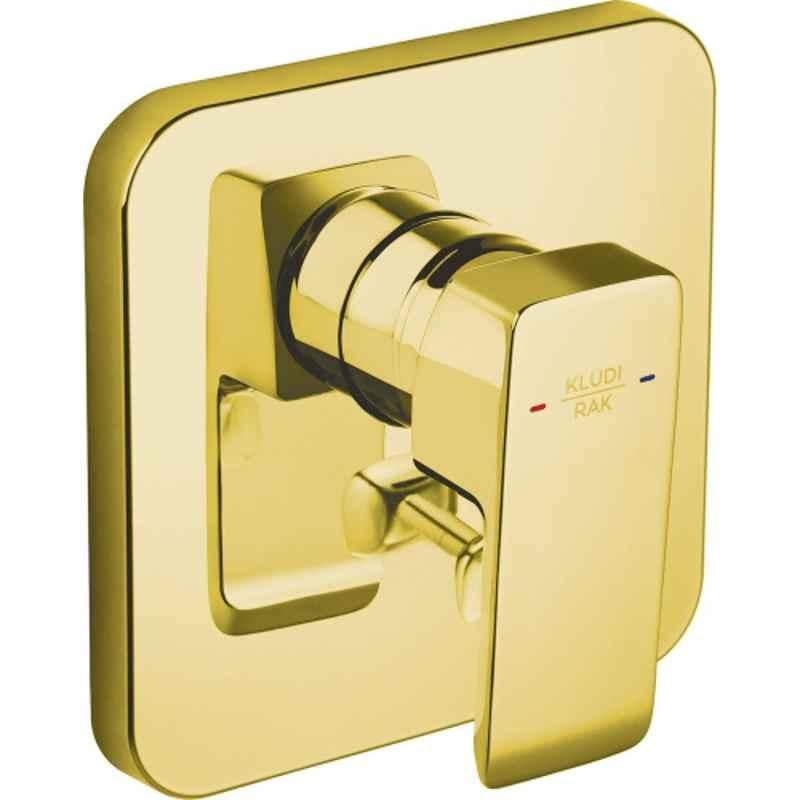 Kludi Rak Profile Star Gold Concealed Single Lever Bath & Shower Mixer Trim Set, RAK14175.GD1
