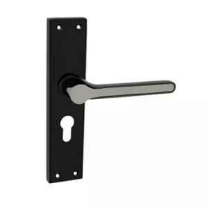 Harrison Noir Ferrari 934596 200mm Stainless Steel Black Finish Mortise Lock Set with Handle