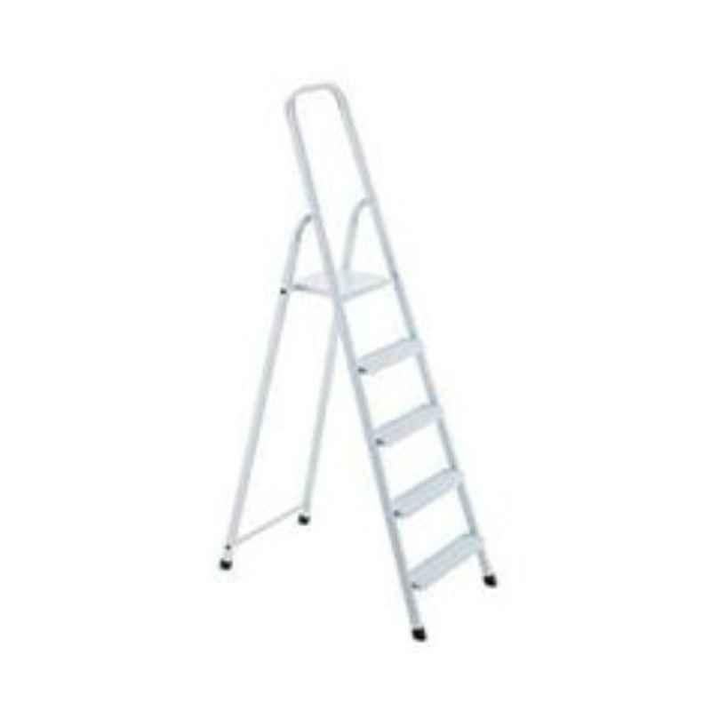 Robustline 5 Step White Heavy Duty Steel Ladder