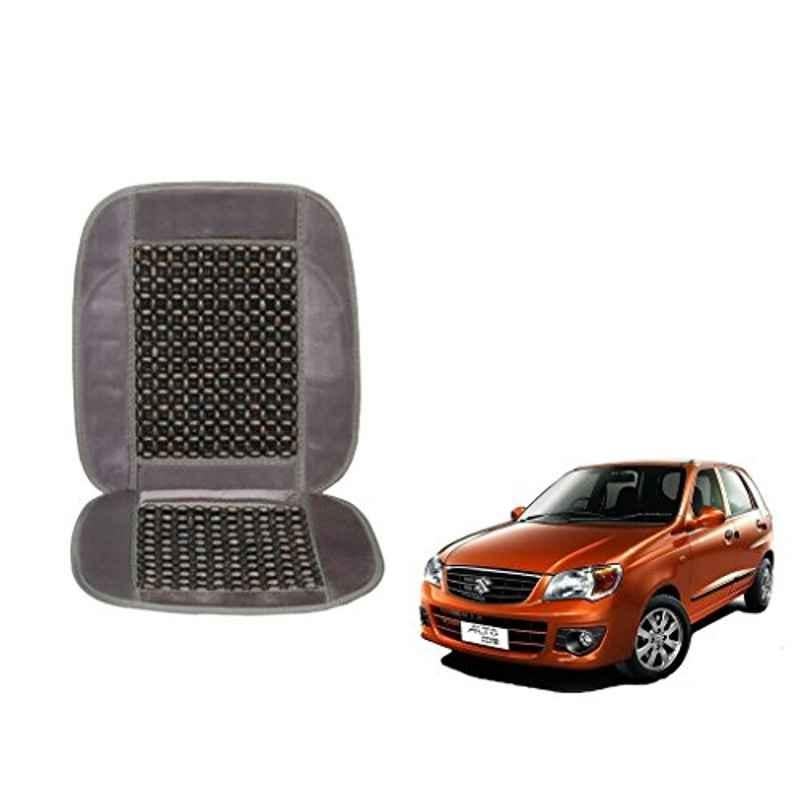 Kozdiko Wooden Beads Car Seat Cushion with Velvet Border for Maruti Alto K10