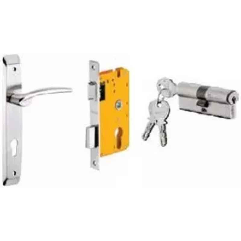 Dorset ML Series Letizia 70mm Stainless Steel Door Handle Lock Set with Both Side Key Cylinder (Pack of 4)